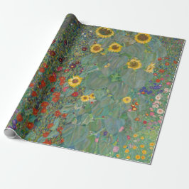 Papel De Presente Jardim de Fazenda de Vintage gustav Klimt com gira