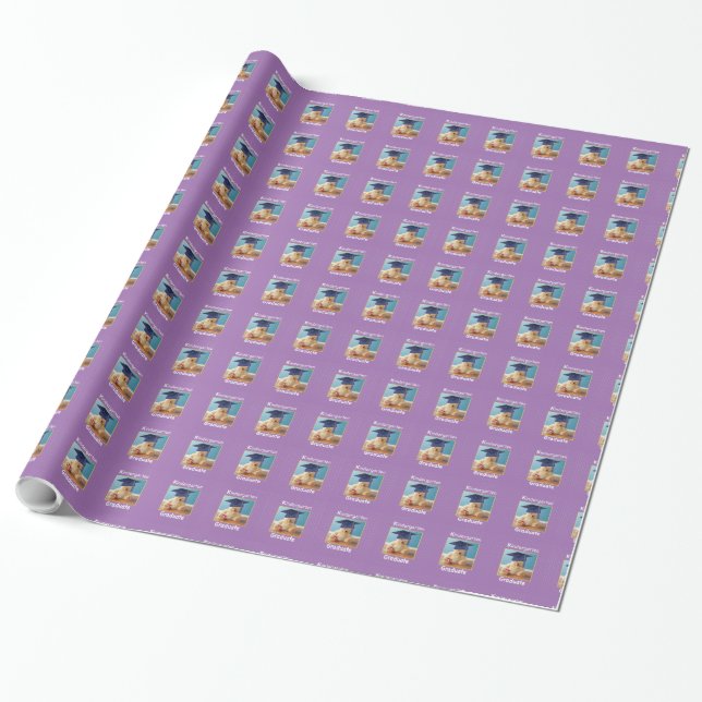 Papel De Presente Jardim de Infância Urso de Púrpura (Desenrolado)