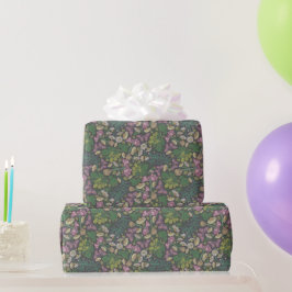 Papel De Presente Jardim de Margaridas Brancas Vitorianas Borboletas