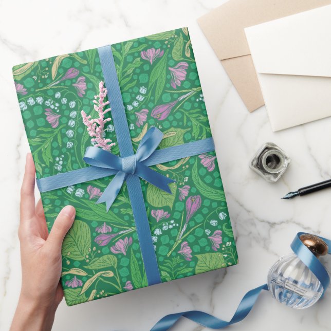 Papel De Presente Jardim de Primavera Dia das Mães Lírio do Vale (Presentear)