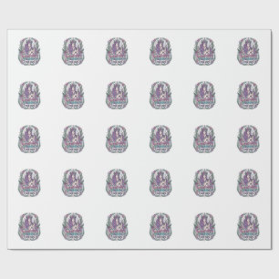 Papel De Presente Jardim de Unicórnio Bruxa Unicórnio Roupas Colorid
