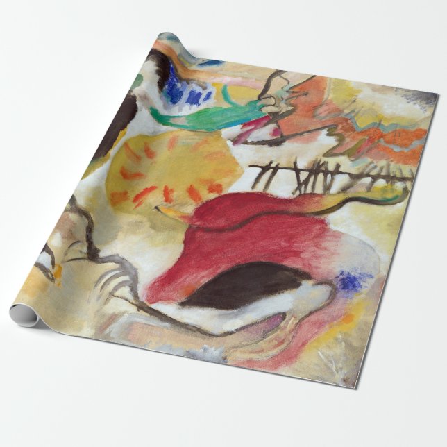 Papel De Presente Jardim do Amor de Vasily Kandinsky (Desenrolado)