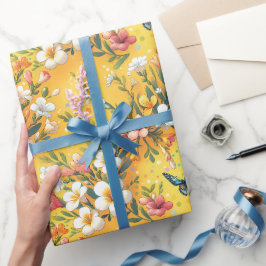 Papel De Presente Jardim Ensolarado