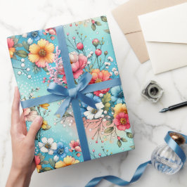 Papel De Presente Jardim Explosão de Cor