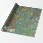 Papel De Presente Jardim fazenda Girassóis por Gustav Klimt Painting<br><div class="desc">Imperial obra-prima do pintor austríaco Gustav Klimt: Jardim de Fazenda com Girassóis</div>