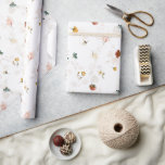 Papel De Presente Jardim Flor Chic Boho<br><div class="desc">Reúna seus convidados no estilo rústico moderno com este incrível design de papel de embrulho de jardim floral. O tema perfeito para o verão,  outono e outono. Personalize-o facilmente com seus detalhes pessoais na frente e atrás para torná-lo seu.</div>