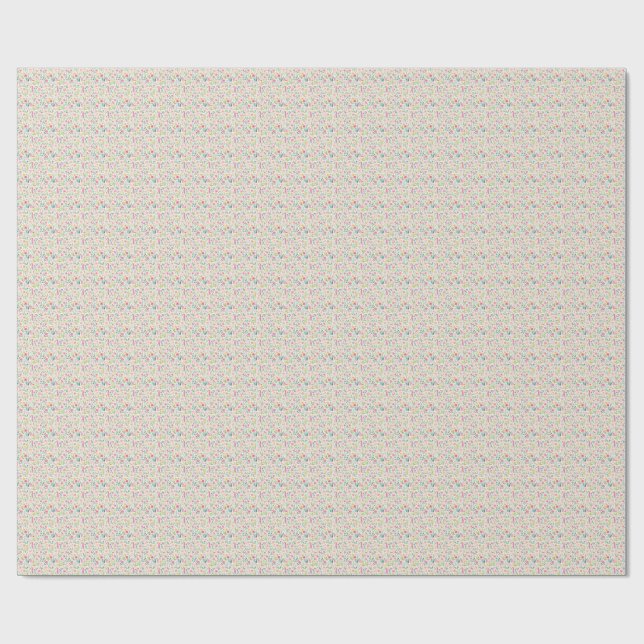 Papel De Presente Jardim Floral de Flores Silvestres da Primavera (Aberto)