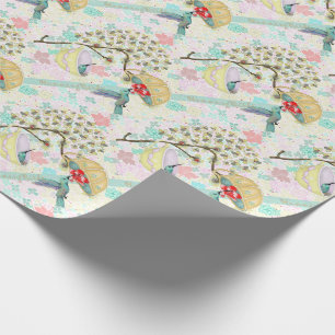 Papel De Presente Jardim Floral de Teacup, Beijos