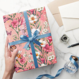 Papel De Presente Jardim Florido de Rubor