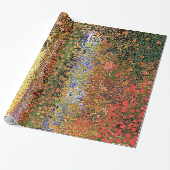 Papel De Presente Jardim Florido,Vincent van Gogh. (Desenrolado)