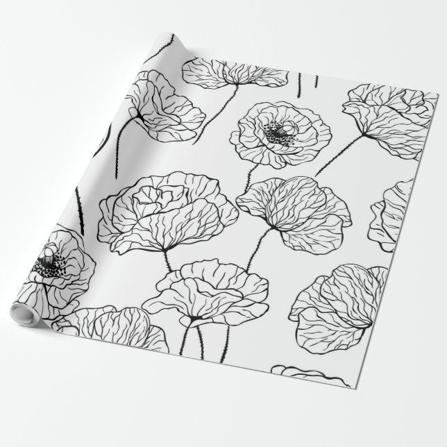 Papel De Presente Jardim Poppy (Desenrolado)