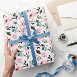 Papel De Presente Jardim Romântico