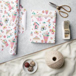 Papel De Presente Jardim Springtime