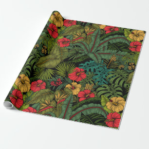 Papel De Presente Jardim tropical