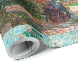 Papel De Presente Jardim Van Gogh em Montmartre com amantes