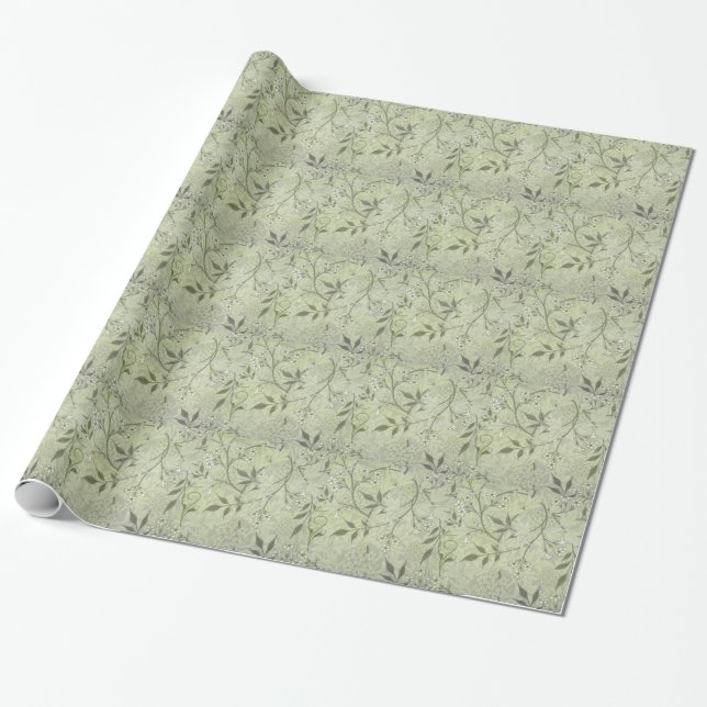Papel De Presente Jasmim Botânico Vintage Antigo William Morris (Desenrolado)