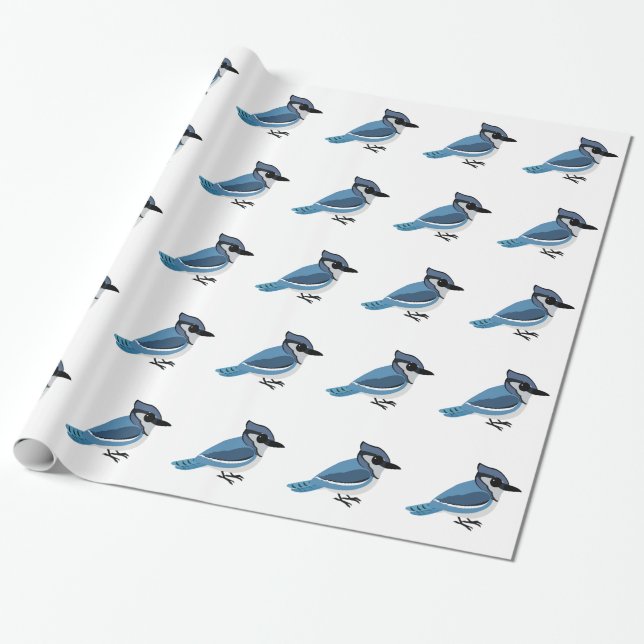 Papel De Presente Jay Azul Adorável (Desenrolado)