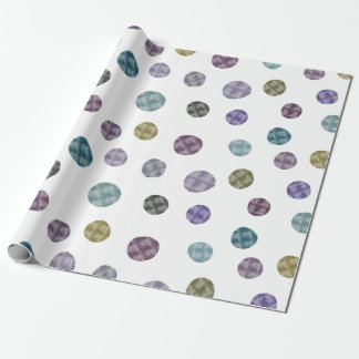 Papel De Presente Jennifer Large Watercolor Dots azul verde roxo
