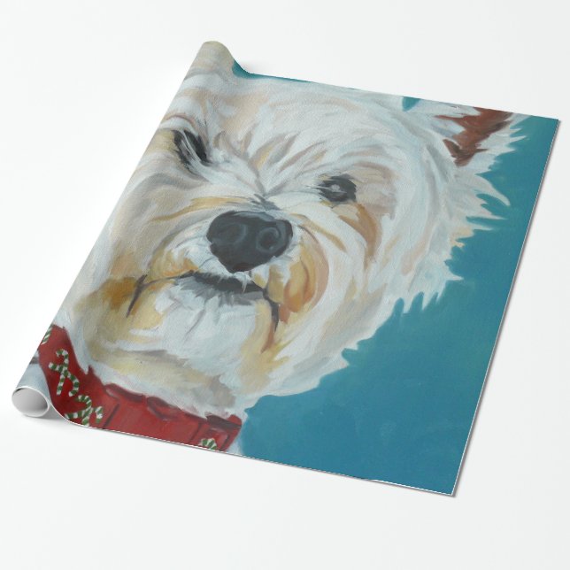 Papel De Presente Jesse o papel de envolvimento de Westie (Desenrolado)