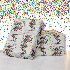 Papel De Presente Jester Add Text Carnival ou Mardi Gras