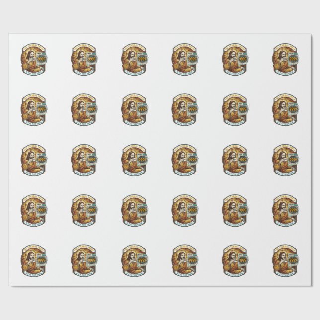 Papel De Presente Jesus 9999 E-mails Não Lidos Caixa de Entrada Zero (Aberto)