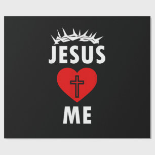 Papel De Presente Jesus Ama ME Cristão Religioso