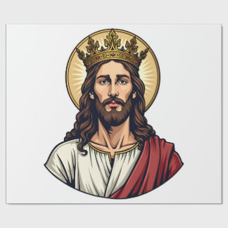 Papel De Presente Jesus Crown Halo Vintage Engraving Shirt 2