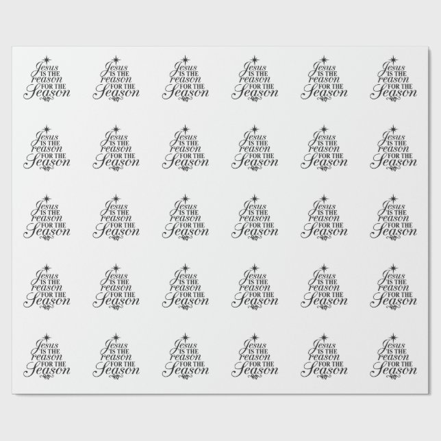 Papel De Presente Jesus É A Razão Do Natal Da Época (Aberto)