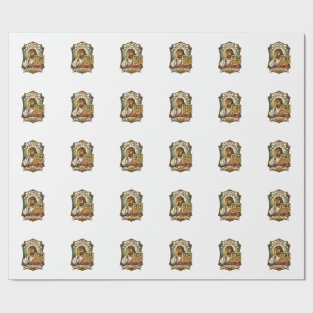 Papel De Presente Jesus engraçado erro 404 Humor desenvolvedor web p (Aberto)