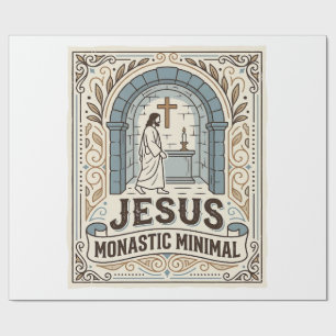 Papel De Presente Jesus Monástico Minimalista Jesus Monástico Minima