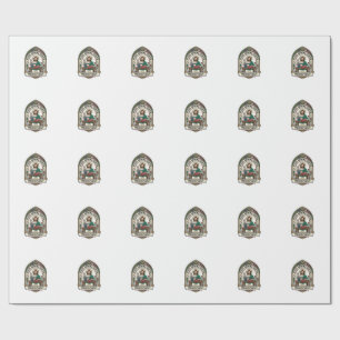 Papel De Presente Jesus Reparos de Costura Coração Remendado Jesus R