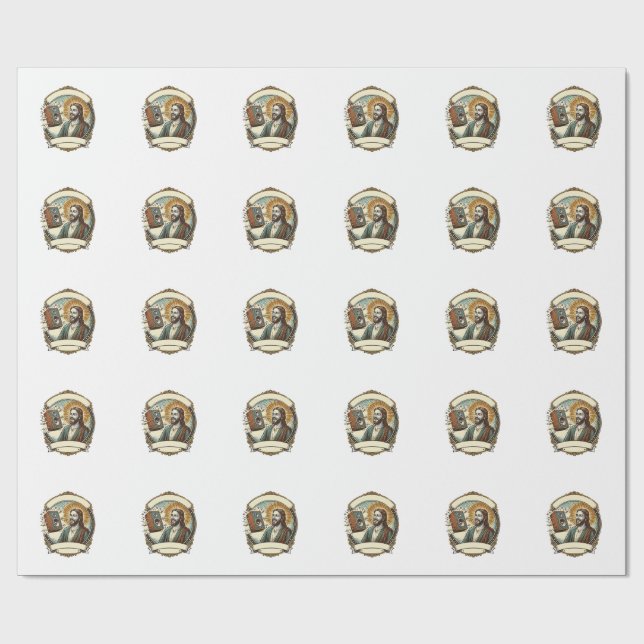 Papel De Presente Jesus Rindo Falso Alto Clube Não Consegue Ouvir Fe (Aberto)