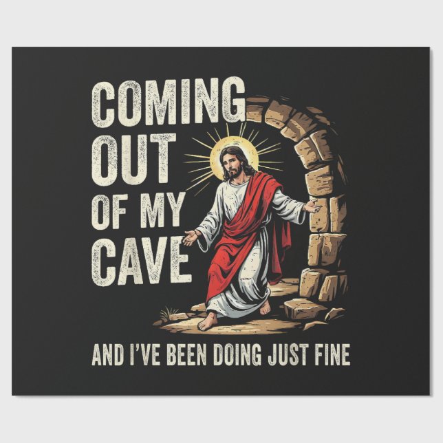 Papel De Presente Jesus Saindo Da Minha Caverna (Aberto)