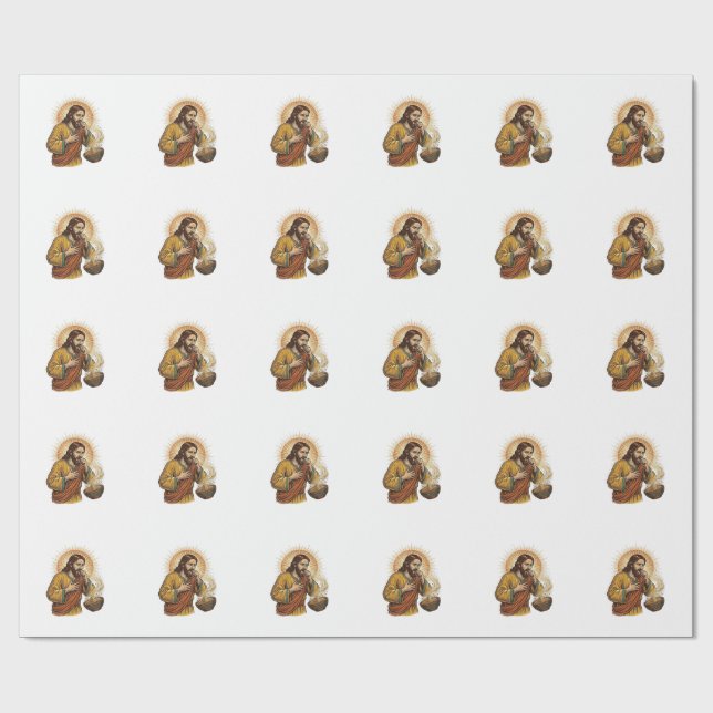 Papel De Presente Jesus Sufocando Migalha de Chip de Tortilla Seca H (Aberto)