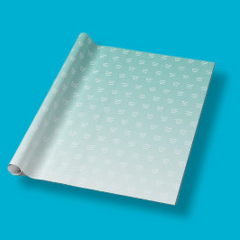 Papel De Presente Jesus te ama! | degradê verde-teal