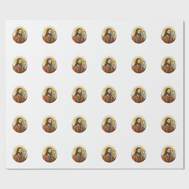 Papel De Presente Jesus Vídeo Acidental Em Vez De Câmera De Foto Fal (Aberto)