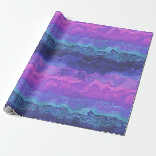 Papel De Presente jeweltone agate ombre : (Desenrolado)