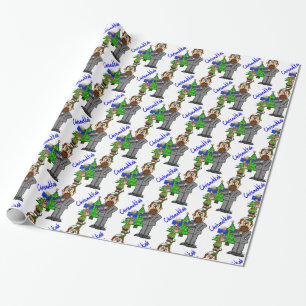 Papel De Presente Jewish Man Elf Chrismukkah Wrappaper