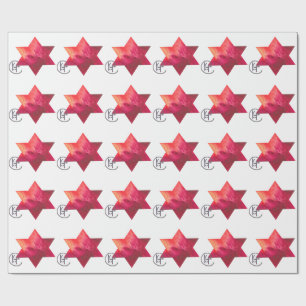Papel De Presente Jewish Star Heart of Fire Art