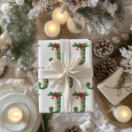 Papel De Presente Jingle Bells - Letra J Natal