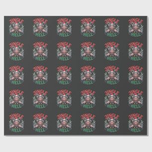 Papel De Presente Jingle Hell Christmas Krampus Mau Xmas