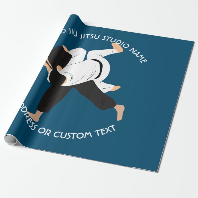 Papel De Presente Jiu Jitsu Judo Martial Arts Studio (Desenrolado)