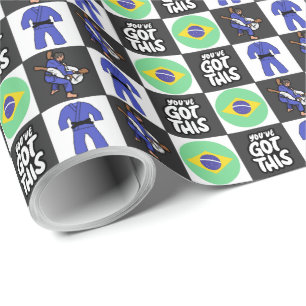 Papel De Presente Jiu Jitsu Wrapping Paper