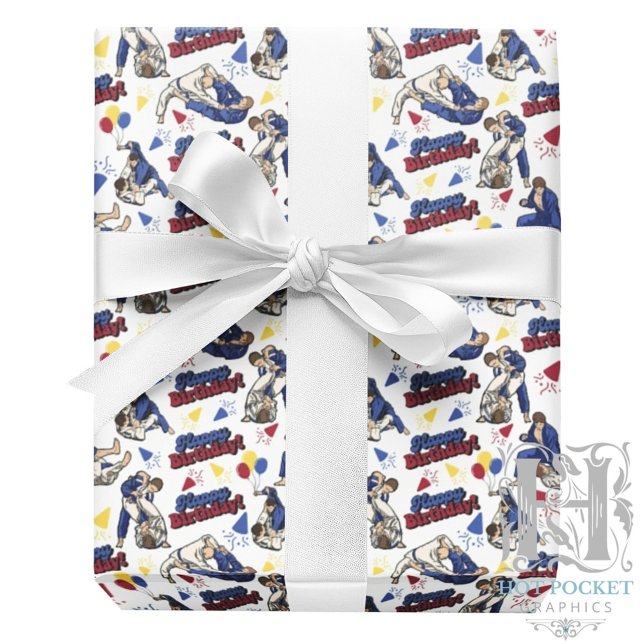 Papel De Presente Jiu Jitsu Wrapping Paper (Criador carregado)