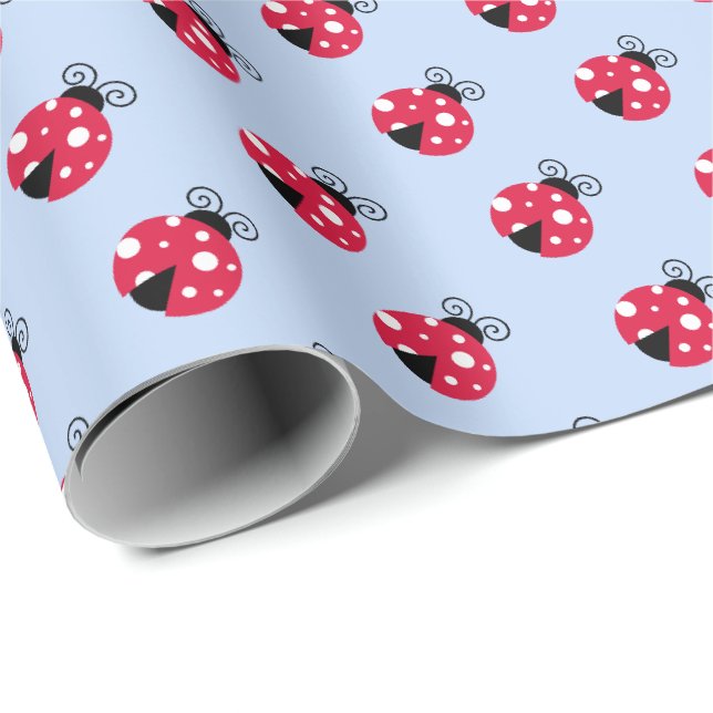 Papel De Presente Joaninha Fofa  (Ponta do rolo)