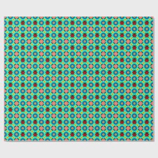 Papel De Presente Joaninhas e Flores Coloridas