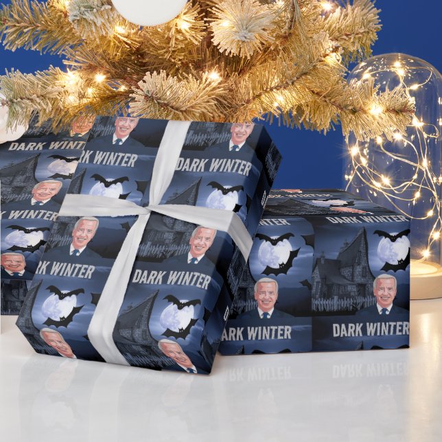 PAPEL DE PRESENTE JOE BIDEN CHRISTMAS DARK WINTER WRAPPER (Feriados)