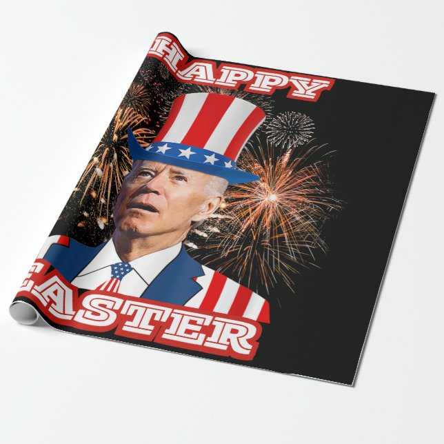 Papel De Presente Joe Biden Felz pascoa (Desenrolado)