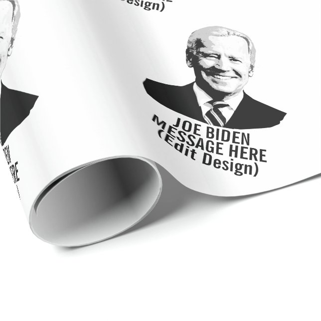 Papel De Presente Joe Biden Personalizado (Ponta do rolo)