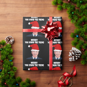 PAPEL DE PRESENTE JOE BIDEN VESTINDO A SANTA QUE COISA ENVOLVENDO PA